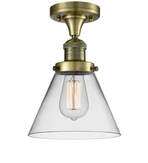Franklin Restoration One Light Semi-Flush Mount in Antique Brass (405|5171CHABG42)