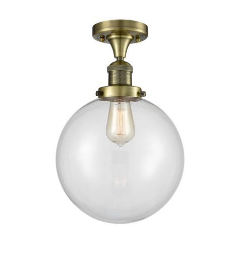 Franklin Restoration One Light Semi-Flush Mount in Antique Brass (405|5171CHABG20210)
