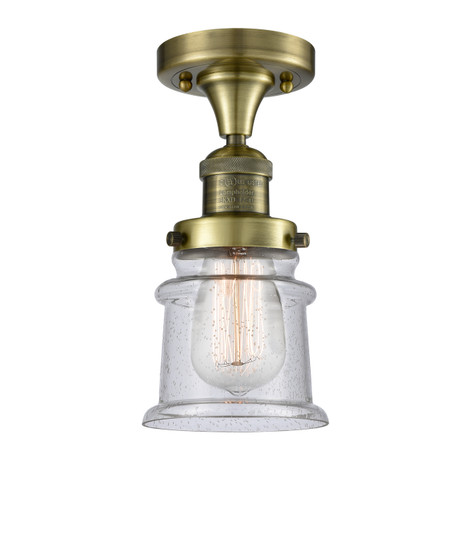 Franklin Restoration One Light Semi-Flush Mount in Antique Brass (405|5171CHABG184S)