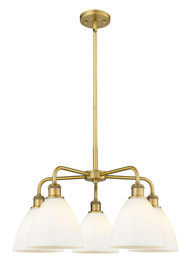 Ballston Five Light Chandelier in Brushed Brass (405|5165CRBBGBD751)