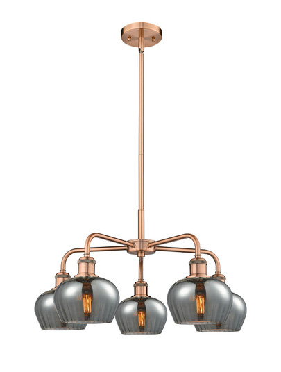 Ballston Five Light Chandelier in Antique Copper (405|5165CRACG93)