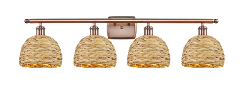 Ballston Four Light Bath Vanity in Antique Copper (405|5164WACRBD8NAT)