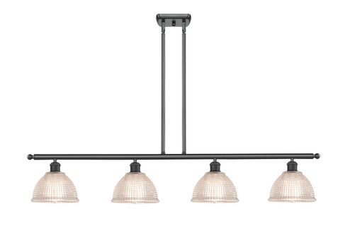 Ballston Four Light Island Pendant in Matte Black (405|5164IBKG422)