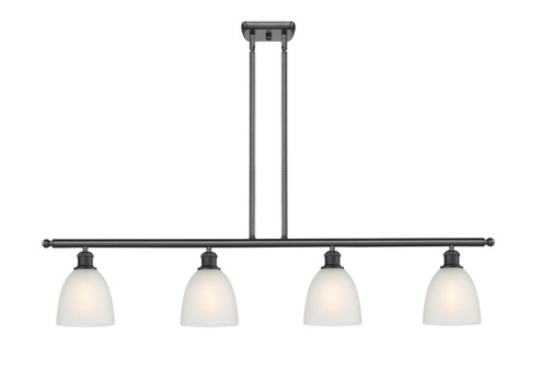 Ballston Four Light Island Pendant in Matte Black (405|5164IBKG381)