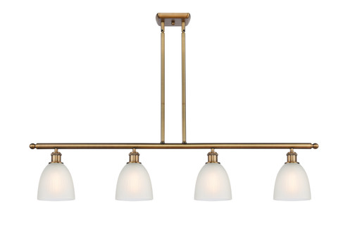 Ballston Four Light Island Pendant in Brushed Brass (405|5164IBBG381)