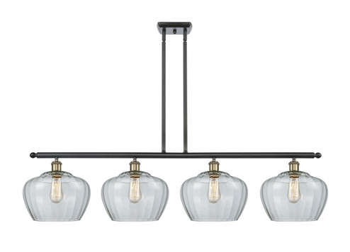 Ballston Four Light Island Pendant in Black Antique Brass (405|5164IBABG92L) Ballston Four Light Island Pendant in Black Antique Brass (405|5164IBABG92L)