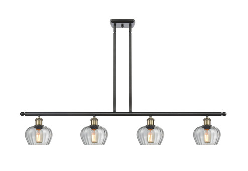 Ballston Four Light Island Pendant in Black Antique Brass (405|5164IBABG92)
