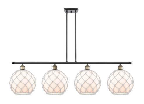 Ballston Four Light Island Pendant in Black Antique Brass (405|5164IBABG12110RW)
