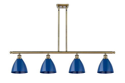 Ballston Four Light Island Pendant in Antique Brass (405|5164IABMBD75BL) Ballston Four Light Island Pendant in Antique Brass (405|5164IABMBD75BL)