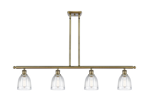 Ballston Four Light Island Pendant in Antique Brass (405|5164IABG442)