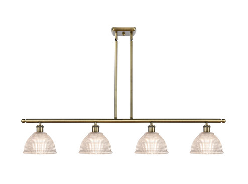 Ballston Four Light Island Pendant in Antique Brass (405|5164IABG422)