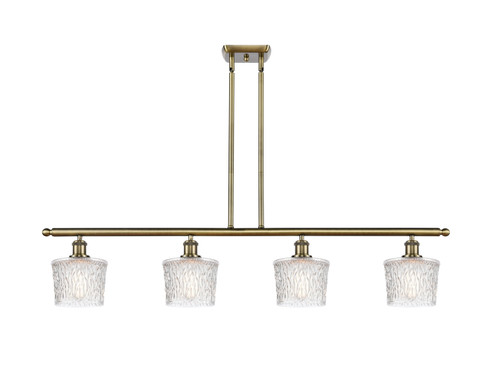 Ballston Four Light Island Pendant in Antique Brass (405|5164IABG402)