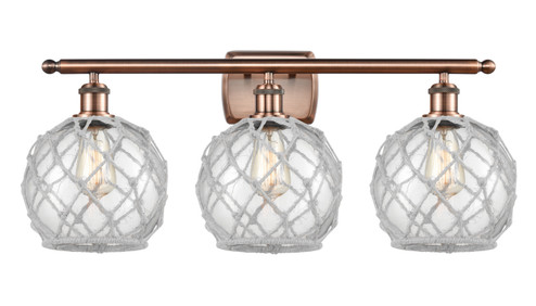 Ballston Three Light Bath Vanity in Antique Copper (405|5163WACG1228RW)