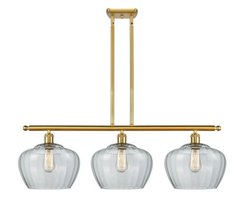 Ballston Three Light Island Pendant in Satin Gold (405|5163ISGG92L)