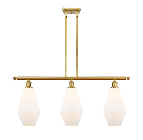 Ballston Three Light Island Pendant in Satin Gold (405|5163ISGG6517)