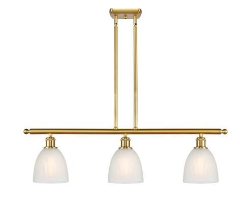 Ballston Three Light Island Pendant in Satin Gold (405|5163ISGG381)