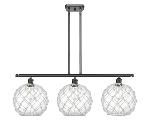 Ballston Three Light Island Pendant in Oil Rubbed Bronze (405|5163IOBG12210RW)