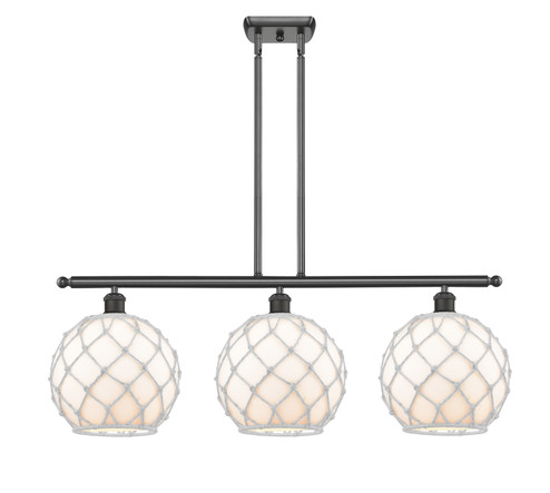 Ballston Three Light Island Pendant in Oil Rubbed Bronze (405|5163IOBG12110RW)