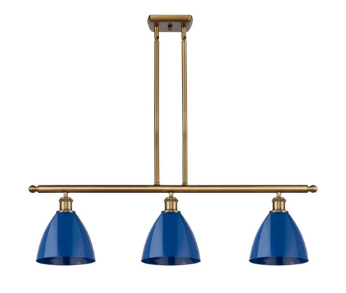 Ballston Three Light Island Pendant in Brushed Brass (405|5163IBBMBD75BL)