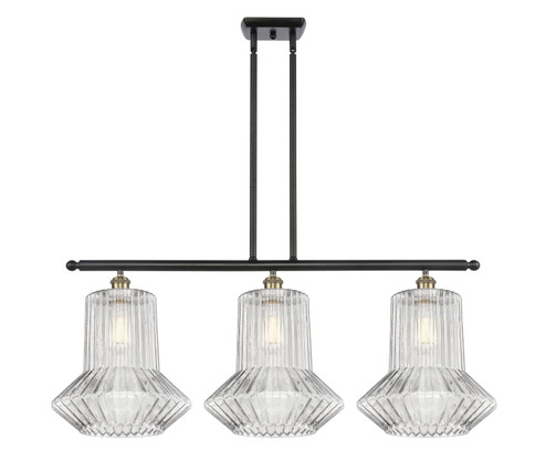 Ballston Three Light Island Pendant in Black Antique Brass (405|5163IBABG212)