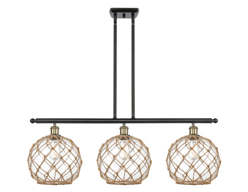 Ballston Three Light Island Pendant in Black Antique Brass (405|5163IBABG12210RB)