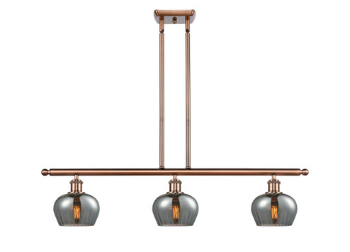 Ballston Three Light Island Pendant in Antique Copper (405|5163IACG93)