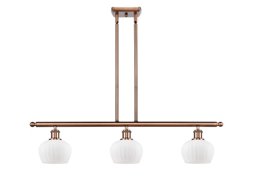 Ballston Three Light Island Pendant in Antique Copper (405|5163IACG91)