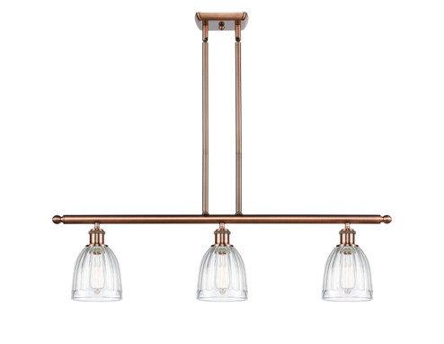 Ballston Three Light Island Pendant in Antique Copper (405|5163IACG442)