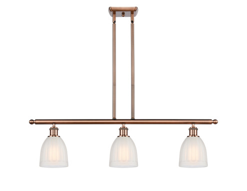 Ballston Three Light Island Pendant in Antique Copper (405|5163IACG441)