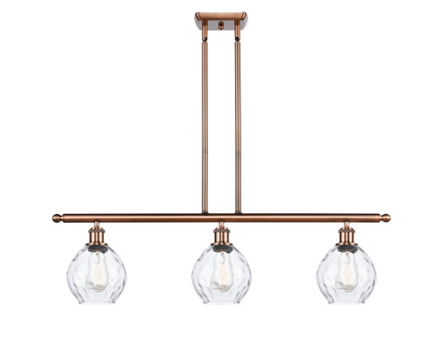Ballston Three Light Island Pendant in Antique Copper (405|5163IACG362)