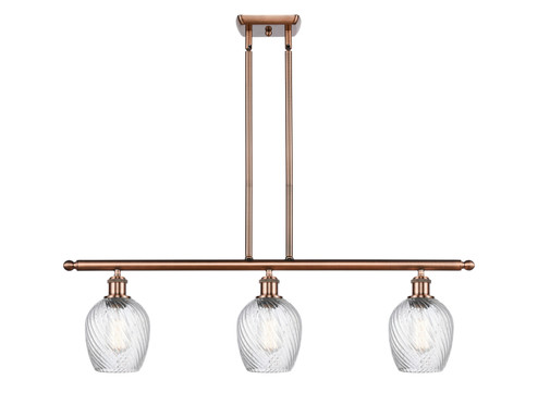Ballston Three Light Island Pendant in Antique Copper (405|5163IACG292)