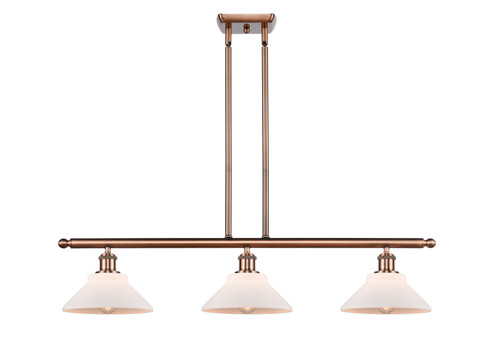 Ballston Three Light Island Pendant in Antique Copper (405|5163IACG131)