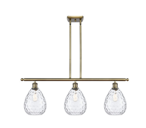 Ballston Three Light Island Pendant in Antique Brass (405|5163IABG372)