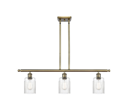 Ballston Three Light Island Pendant in Antique Brass (405|5163IABG342)