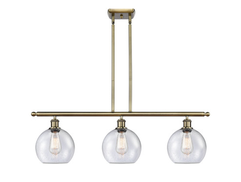 Ballston Three Light Island Pendant in Antique Brass (405|5163IABG1248)