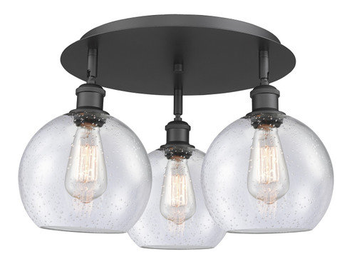 Ballston Three Light Semi-Flush Mount in Matte Black (405|5163CBKG1248)