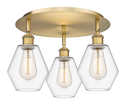Ballston Three Light Flush Mount in Brushed Brass (405|5163CBBG6526)