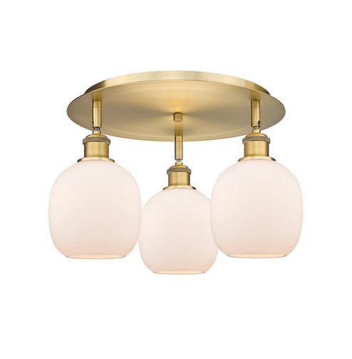 Ballston Three Light Flush Mount in Brushed Brass (405|5163CBBG101)