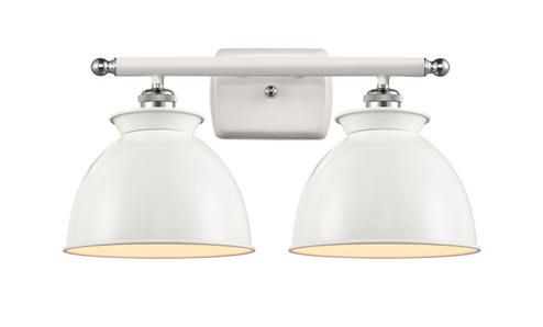 Ballston Two Light Bath Vanity in White Polished Chrome (405|5162WWPCM14W)
