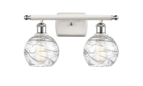 Ballston Two Light Bath Vanity in White Polished Chrome (405|5162WWPCG12136)