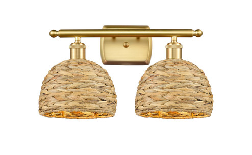 Ballston Two Light Bath Vanity in Satin Gold (405|5162WSGRBD8NAT)