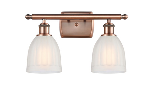 Ballston Two Light Bath Vanity in Antique Copper (405|5162WACG441)