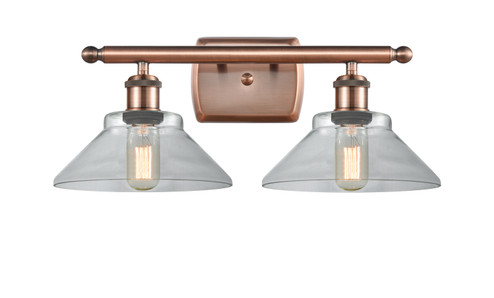 Ballston Two Light Bath Vanity in Antique Copper (405|5162WACG132)