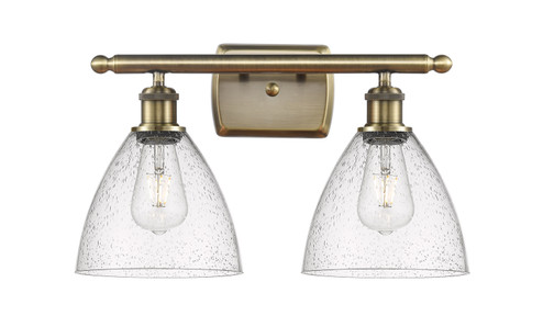 Ballston Two Light Bath Vanity in Antique Brass (405|5162WABGBD754)