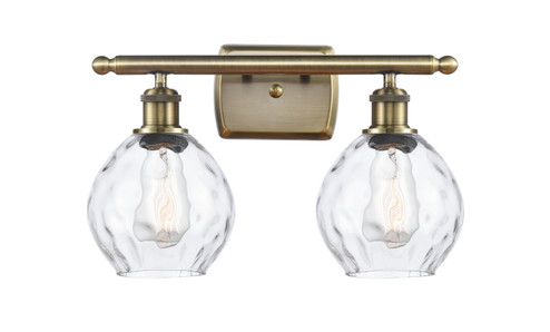Ballston Two Light Bath Vanity in Antique Brass (405|5162WABG362)