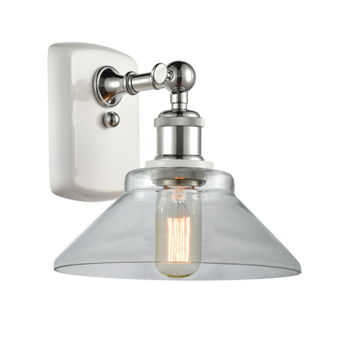 Ballston One Light Wall Sconce in White Polished Chrome (405|5161WWPCG132)