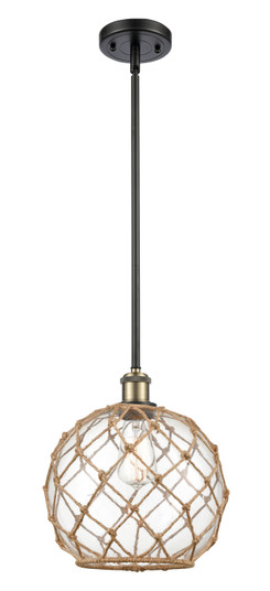 Ballston One Light Mini Pendant in Black Antique Brass (405|5161SBABG12210RB)
