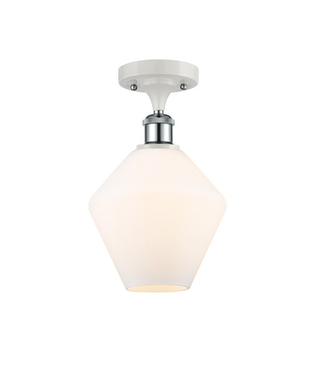 Ballston One Light Semi-Flush Mount in White Polished Chrome (405|5161CWPCG6518)