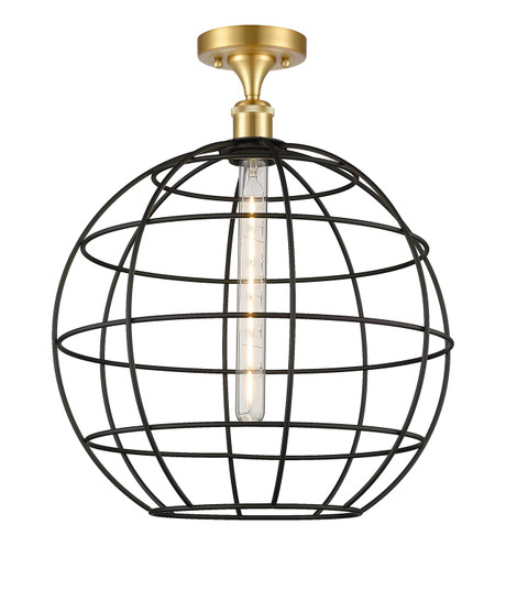 Ballston One Light Semi-Flush Mount in Satin Gold (405|5161CSGCE16BK)