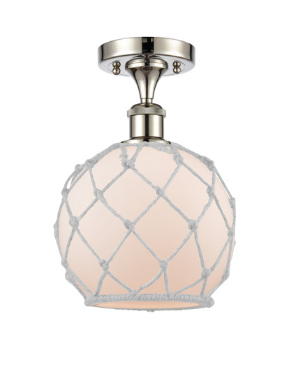 Ballston One Light Semi-Flush Mount in Polished Nickel (405|5161CPNG1218RW)
